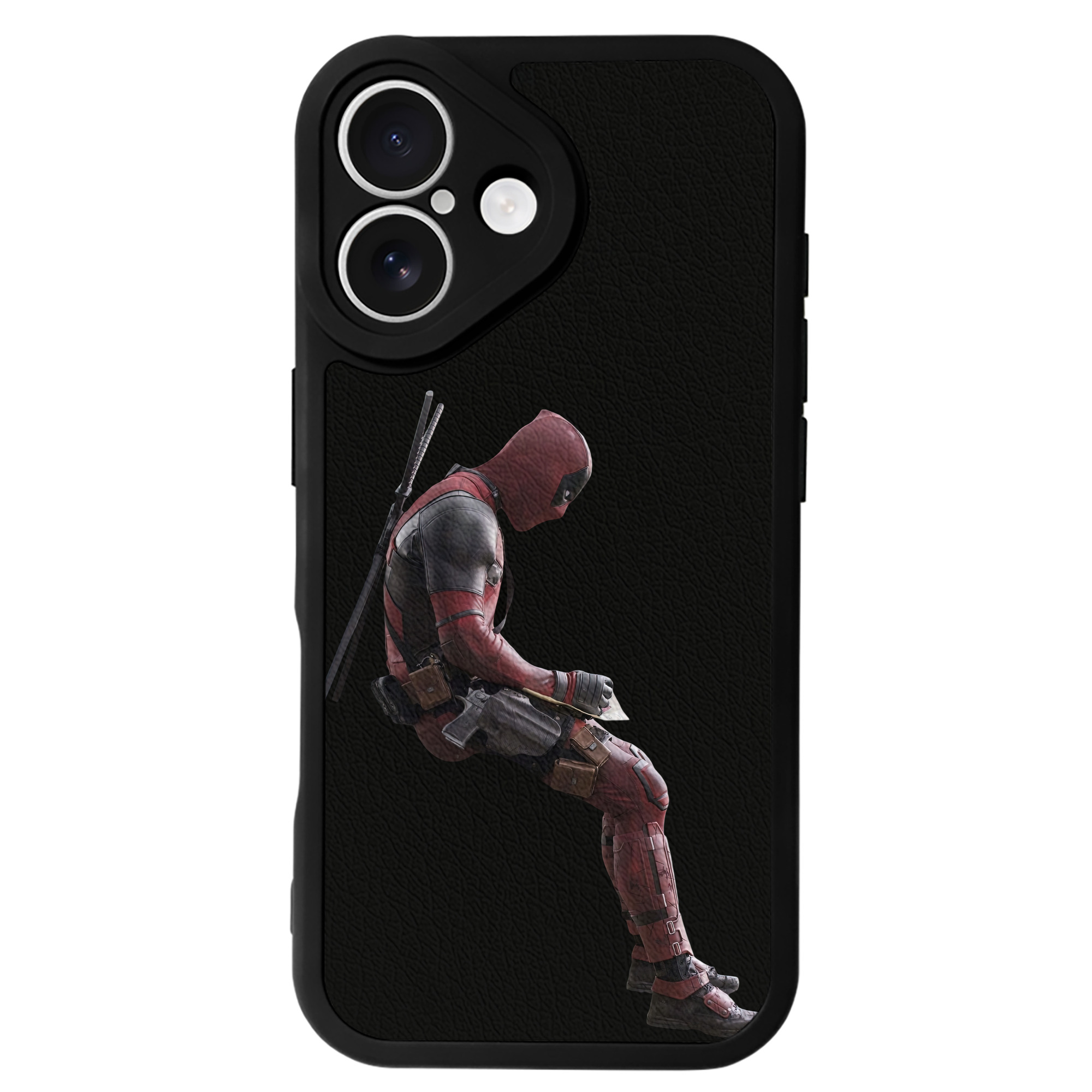 （画像用） Deadpool デッドプール 【iPhone 16シリーズ対応】シリコンスマホケース（レザー調） 材質：シリコン